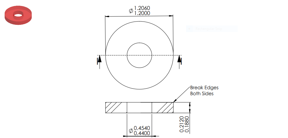 Ruby Bar Hole Ringstone MT5011