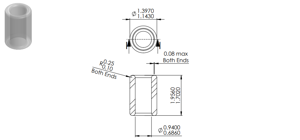 Sapphire Bar Hole Ringstone MT5013