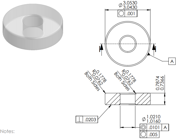 Sapphire Bar Hole Ringstone MT5014